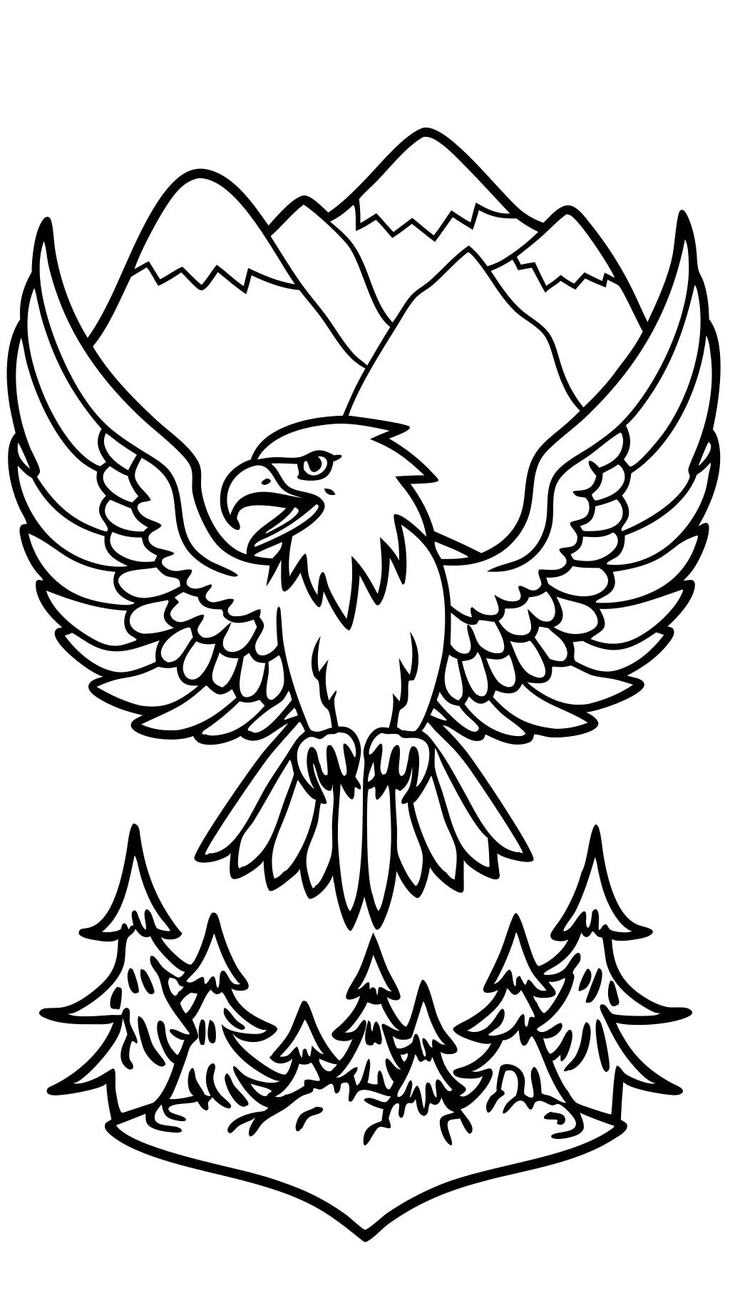 eagle coloring page printable